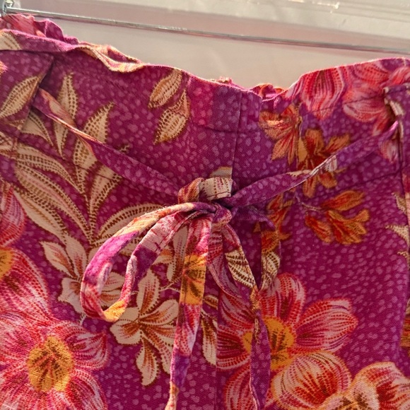 LOFT Pink and Orange Floral Pants - Picture 4 of 7